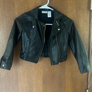 Blueberi Boulevard Faux Leather Jacket in Black Size 7/8